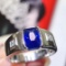 14k Gold 1.82 Ctw Natural Sapphire & Diamond & Men¡¯s Ring