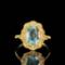 14k Gold 1.80 Ct Natural Aquamarine & Diamond Ring