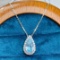 14k Gold 2.80 Ctw Natural Paraiba Tourmaline & Diamond Necklace