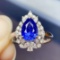 14k Gold 1.90 Ct Natural Sapphire & Diamond Ring