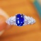 14k Gold 1.57 Ctw Natural Sapphire & Diamond Ring