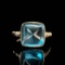 14k Gold 8.13 Ctw Natural Topaz & Diamond Ring