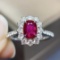 14k Gold 1.58 Ctw Natural Ruby & Diamond Ring