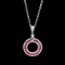 14k Gold 0.50 Ct Natural Ruby & Diamond Necklace