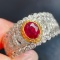 14k Gold 0.76 Ctw Natural Ruby & Diamond Ring