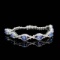 14k Gold 3.05 Ctw Natural Sapphire & Diamond Bracelet