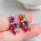 14k Gold 4.94 Ctw Natural Sapphire & Diamond Earrings