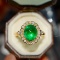 14k Gold 3.18 Ct Vivid Green Natural Emerald & Diamond Ring/pendant