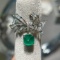 14k Gold 2.53 Ct Natural Emerald & Diamond Ring