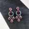 14k Gold 2.23 Ctw Natural Ruby & Diamond Earrings