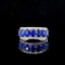 14k Gold 2.31 Ctw Natural Sapphire & Diamond Ring