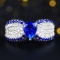 14k Gold 2.51 Ctw Natural Sapphire & Diamond Ring