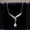 14k Gold 0.62 Ct Natural H Diamond Necklace