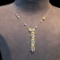 14k Gold 4 Ct Natural Color Diamond Necklace