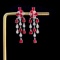 14k Gold 4.05 Ctw Natural Ruby & Diamond Earrings