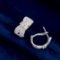 14k Gold 0.8 Ct Natural H Diamond Earrings