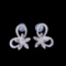 14k Gold 0.5 Ct Natural H Diamond Earrings