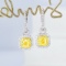 14k Gold 1.62 Ctw Natural Yellow Diamond & Diamond Earrings/pendant