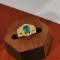 14k Gold 2.25 Ctw Vivid Green Natural Emerald & Diamond Ring