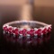 14k Gold 4.25 Ct Vivid Red Natural Ruby & Diamond Bracelet