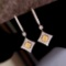 14k Gold 0.70 Ctw Natural Yellow Diamond & Diamond Earrings