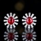 14k Gold 0.80 Ctw Vivid Red Natural Ruby & Diamond Earrings