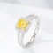 14k Gold 0.39 Ctw Natural Yellow Diamond & Diamond Ring