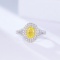 Gia Certified 14k Gold 1.71 Ctw Natural Yellow Diamond & Diamond Ring