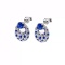 14k Gold 1.53 Ctw Natural Sapphire & Diamond Earrings