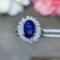 14k Gold 2.30 Ctw Natural Sapphire & Diamond Ring