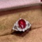 14k Gold 1.42 Ct Natural Ruby & Diamond Ring