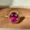 14k Gold 3.7 Ct Natural Tourmaline & Solitaire Ring