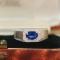 14k Gold 1.32 Ctw Vivid Blue Natural Sapphire & Diamond Ring