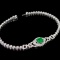 14k Gold 0.82 Ct Vivid Green Natural Emerald & Diamond Bracelet
