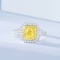14k Gold 1.51 Ctw Natural Yellow Diamond & Diamond Ring