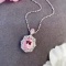 14k Gold 5.45 Ctw Natural Morganite & Diamond Pendant