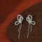 14k Gold 0.56 Ct Natural H Diamond & Butterfly Earrings