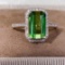 14k Gold 3.86 Ct Natural Tourmaline & Diamond Ring