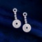 14k Gold 0.8 Ct Natural H Diamond Earrings