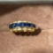 14k Gold 1.5 Ct Vivid Blue Natural Sapphire & Diamond Ring