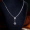 14k Gold 3.00 Ct Natural H Diamond Necklace