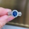 14k Gold 1.65 Ctw Natural Sapphire & Diamond Ring
