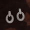 14k Gold 1.32 Ct Natural H Diamond Earrings