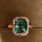 14k Gold 2.85 Ct Natural Tourmaline & Diamond Ring