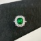 14k Gold 4.08 Ctw Vivid Green Natural Emerald & Diamond Ring