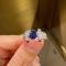 14k Gold 1.35 Ctw Natural Sapphire & Diamond Ring
