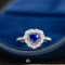 14k Gold 1.27 Ctw Natural Sapphire & Diamond Ring
