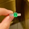 14k Gold 1.01 Ctw Vivid Green Natural Emerald & Diamond Ring