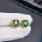 14k Gold 4.85 Ct Natural Tourmaline & Diamond Earrings