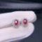 14k Gold 0.98 Ct Natural Ruby & Diamond Earrings